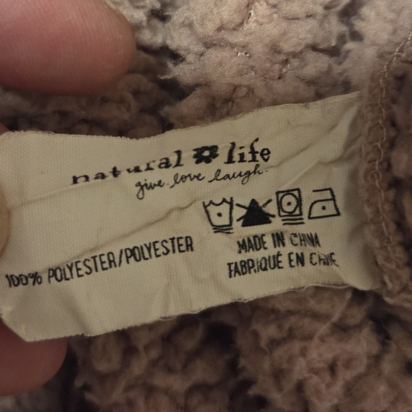 Natural Life Oversized Fleece Blanket Hoodie Sweatshirt Kangaroo Pocket Pink - Picture 9 of 10